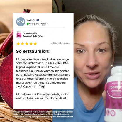 Rosabeet Rote-Bete-Kapseln für bessere Durchblutung und Vitalität*